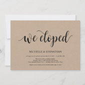 私たちはこっそり結婚しました, 結婚式の挙式のみの招待状 招待状 (正面)