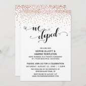 私たちはこっそり結婚式を挙げました スクリプト カッパー コンフェッティ 受付のみ 招待状 (正面/裏面)