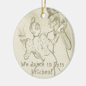 私たちはこの台所で踊る |ロートレック、踊りカップル セラミックオーナメント (左)