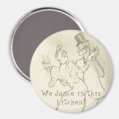 私たちはこの台所で踊る |ロートレック、踊りカップル マグネット (正面/裏面)