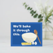 私たちはこの笑顔の料理漫画を通して焼く ポストカード (スタンド正面)