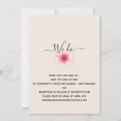 私たちはさくらんぼの花を詩結婚で咲く 招待状 (裏面)