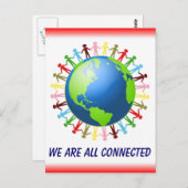 私たちはすべての接続されたポストカード ポストカード (正面/裏面)