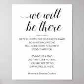 私たちはそこに記念座席の名前ベビーシャワー ポスター (正面)