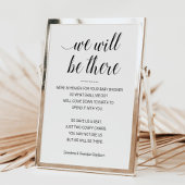 私たちはそこに記念座席の名前ベビーシャワー ポスター