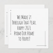 私たちはその年を通して作った。おめでとう! (正面/裏面)