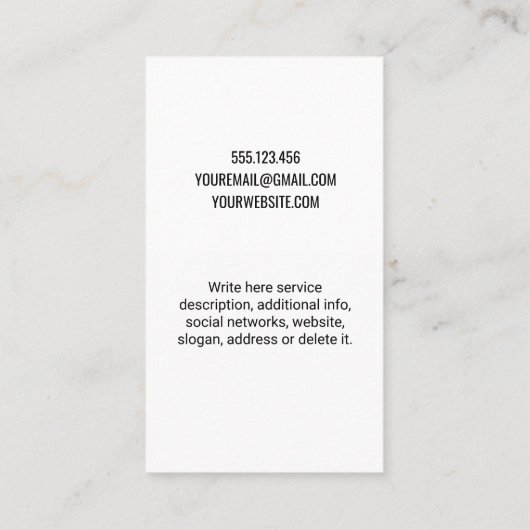 私たちはそれができカスタムるロジー・ザ・リベター・フェミニスト 名刺 (裏面)