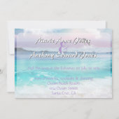 私たちはそれを行った – 美しい熱帯海日の出 招待状 (裏面)