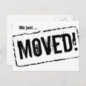 私たちはちょうど新しい家のためにポストカードを移動した 案内ポストカード (正面/裏面)