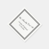 私たちはついにカスタム婚約や結婚の スタンダードカクテルナプキン (角)