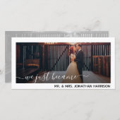 私たちはついにミスター・ミセスになりました 結婚写真 案内状 (正面/裏面)