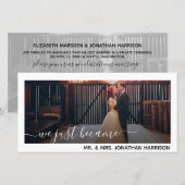 私たちはついにMr. & Mrs.になりました フォト 結婚しました 案内状 (正面/裏面)