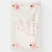 私たちはとってもワクワクバレリーナ バレエ ベイビーシャワー 横断幕 (縦)