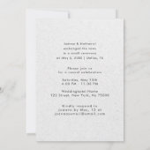 私たちはどこで結婚した？ グレイ クラフト エレガント フォト 招待状 (裏面)