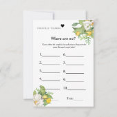私たちはどこ？レモンTheme 結婚前のお祝いゲーム 招待状 (正面)