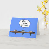 私たちはねじ込まれている！漫画–3本のネジ カード (黄色い花)