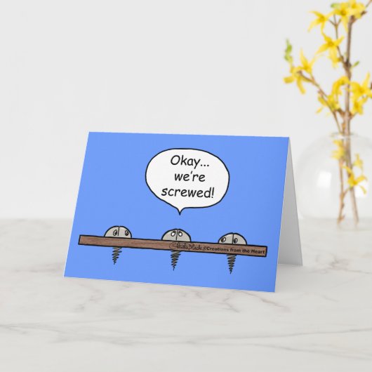 私たちはねじ込まれている!漫画–3本のネジ カード (黄色い花)