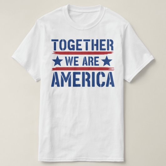 私たちはひとつアメリカ Tシャツ (デザイン正面)