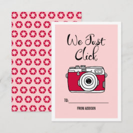 私たちはぴったり カメラ キッズ クラスルーム バレンタイン カード