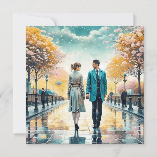 私たちはほとんど会わなかった |ロマンチックな芸術 カード (正面)