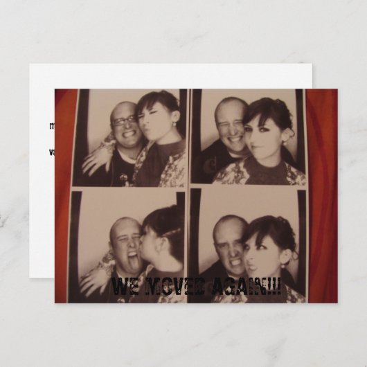 私たちはまた引っ越した!!! 案内ポストカード (正面/裏面)