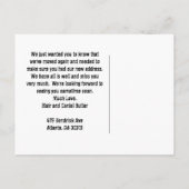 私たちはまた引っ越した!!! 案内ポストカード (裏面)