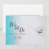 私たちはまだする | 結婚延期 シンプルなお知らせ 招待状 (正面/裏面)