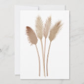 私たちはまだウェディングアニバーサリーを更新します パンパス 招待状 (裏面)