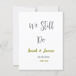 私たちはまだシンプルな灰色ゴールドで結婚記念日を祝う ポストカード