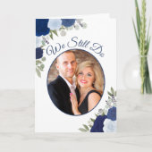 私たちはまだブルーバラ結婚の記念日を行う 招待状 (正面)