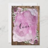 私たちはまだ愛している、木の水彩画の花　結婚記念日 招待状 (裏面)