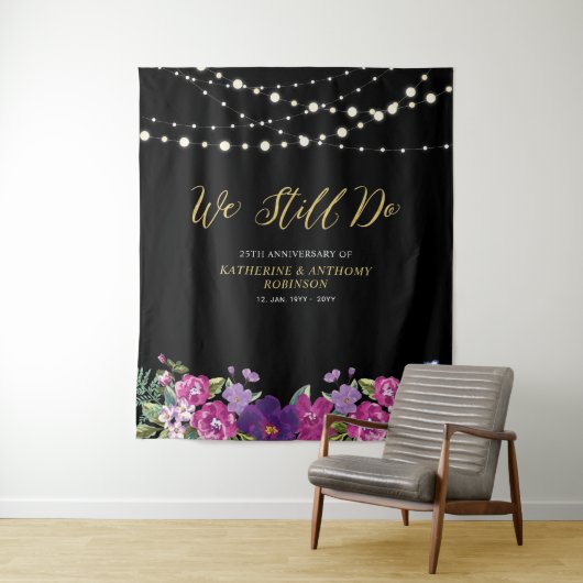 私たちはまだ愛し合っている | ストリングライト 結婚記念日 タペストリー (インサイチュ)