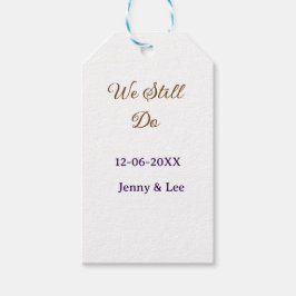 私たちはまだ愛し合っている ブラウン ピンク ネーム 日付 年 ボーホー レトロ ス ギフトタグ