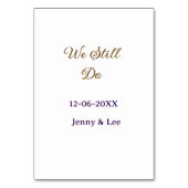 私たちはまだ愛し合っている ブラウン ピンク ネーム 日付 年 ボーホー レトロ テーブルナンバー (裏面)