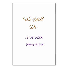 私たちはまだ愛し合っている ブラウン ピンク ネーム 日付 年 ボーホー レトロ テーブルナンバー