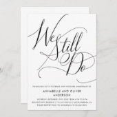 私たちはまだ愛を誓う | ミニマルな結婚記念日 招待状 (正面/裏面)