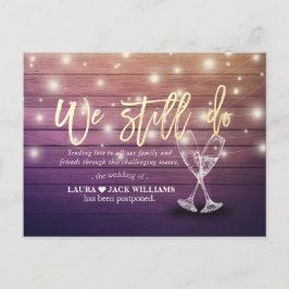 私たちはまだ結婚を延期します 愛は忍耐強い 案内ポストカード