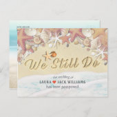 私たちはまだ結婚夏のビーチ砂を延期する 案内ポストカード (正面/裏面)