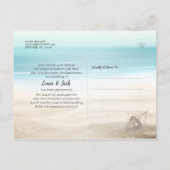 私たちはまだ結婚夏のビーチ砂を延期する 案内ポストカード (裏面)