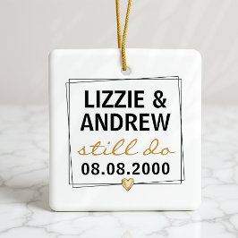 私たちはまだ結婚記念写真を撮る セラミックオーナメント