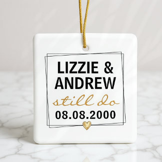 私たちはまだ結婚記念写真を撮る セラミックオーナメント