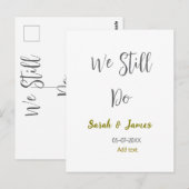私たちはまだ結婚記念日のシンプルな灰色ゴールドを続けています ポストカード (正面/裏面)