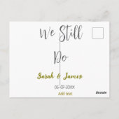 私たちはまだ結婚記念日のシンプルな灰色ゴールドを続けています ポストカード (裏面)