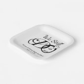 私たちはまだ結婚記念日タイポグラフィ ペーパープレート (傾斜あり)