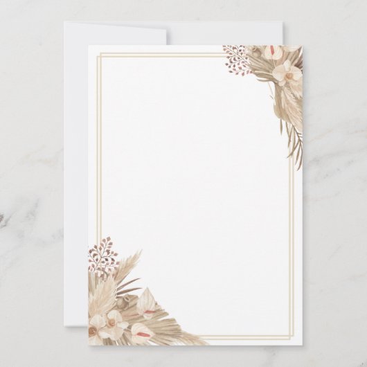 私たちはまだ結婚誓約を更新します 結婚記念日 招待状 (裏面)