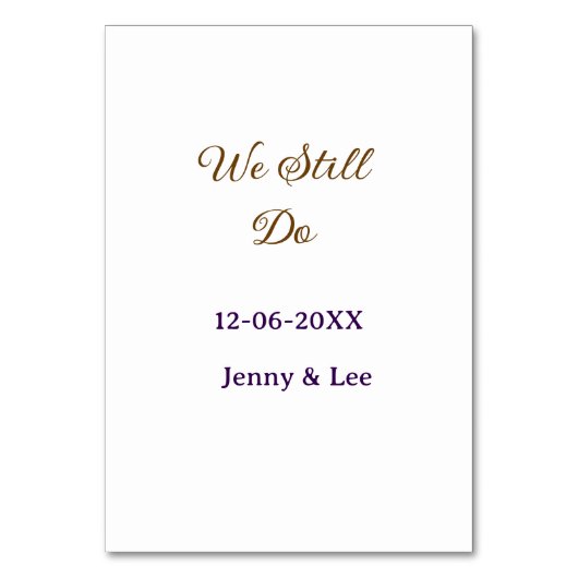 私たちはまだ茶色ピンクの名前の日付年ボホレトロを続けています テーブルナンバー (正面)