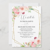 私たちはまだ誓う エレガントなフラッシュ フラワーの誓い更新 招待状 (正面)