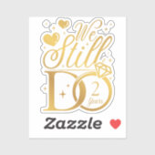 私たちはまだ2年結婚記念ビニルを作る シール (シート)