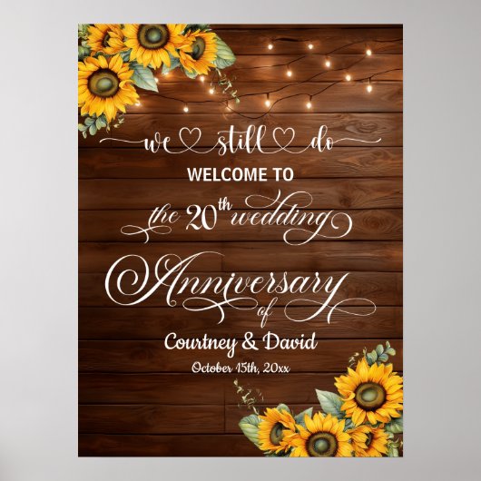 私たちはまだ20周年記念結婚のストリングライトをやっている ポスター (正面)