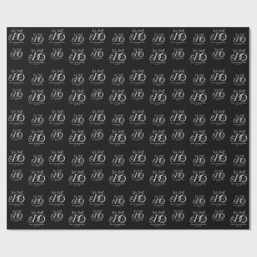 私たちはまだ25周年結婚タイポグラフィを行う ラッピングペーパー (フラット)